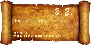 Bogner Erika névjegykártya